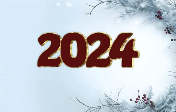 Winter, frost, snow, figures, red, New year, light background, date
