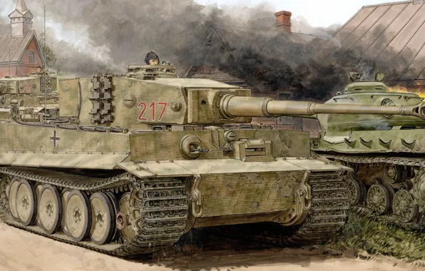 Tiger, Germany, tank, the Wehrmacht, Ron Volstad, Tiger I, Pz.Kpfw. VI, panzerwaffe