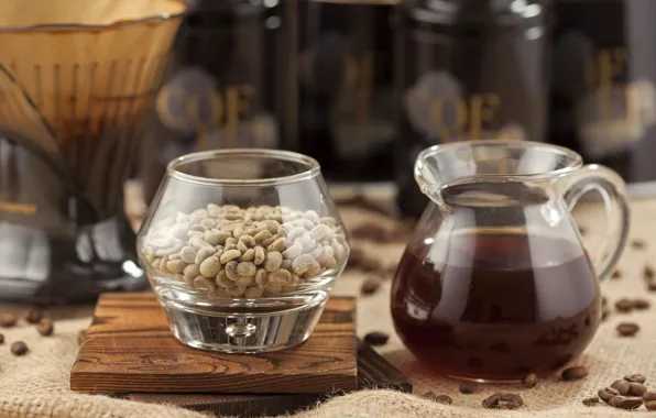 Coffee, Cup, coffee beans