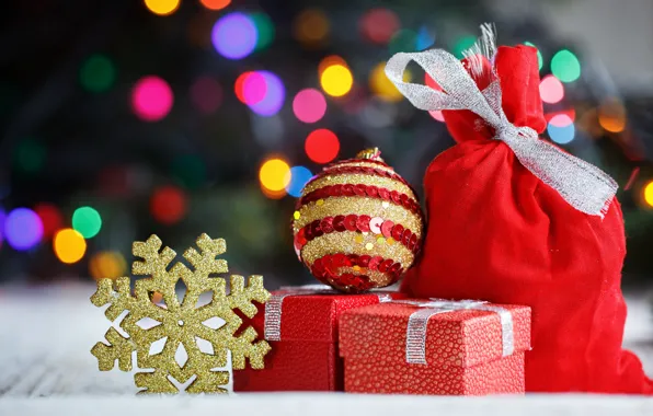 Holiday, new year, Christmas, gifts, pouch, Zaikina