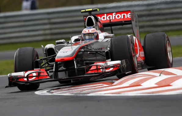 Picture McLaren, turn, 2011, Jenson Button, Grand Prix of Hungary