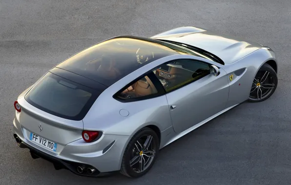 Picture Ferrari, supercar, silver, 4x4, Panoramic