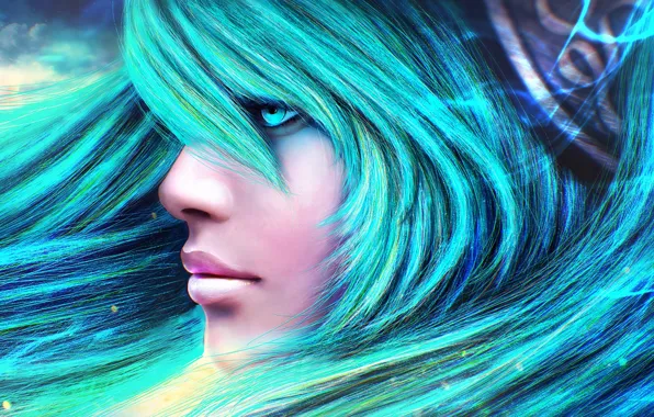 Picture girl, face, hair, beauty, lol, League of Legends, sona, Maven of the Strings