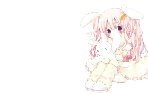 anime little girl with bunny ears