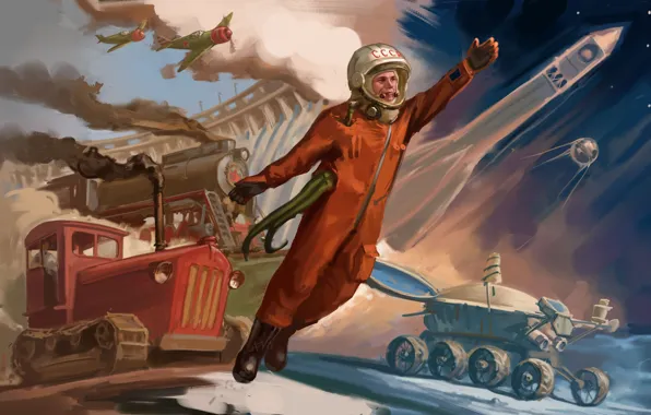 Picture space, art, Gagarin, Yuri