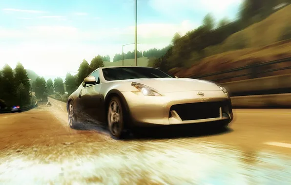 Picture road, squirt, race, police, chase, nissan 370z, Need for Speed Undercover