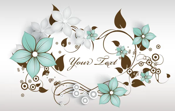 Picture flowers, pattern, vector, ornament