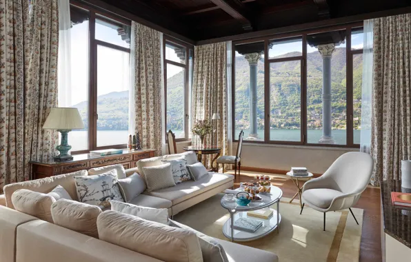 Design, style, interior, Italy, living room, Lake Como, Lake Como, penthouse suite