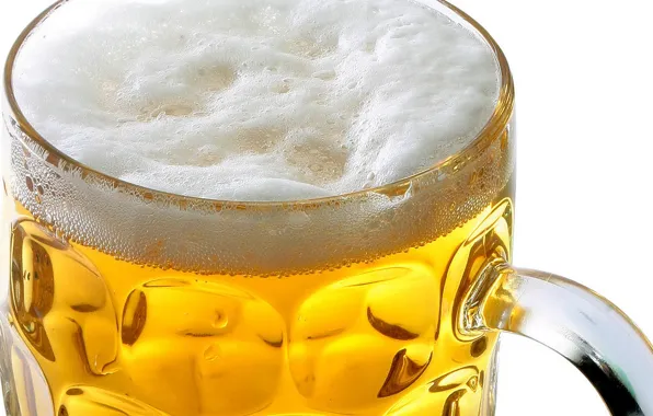 Picture foam, glass, beer