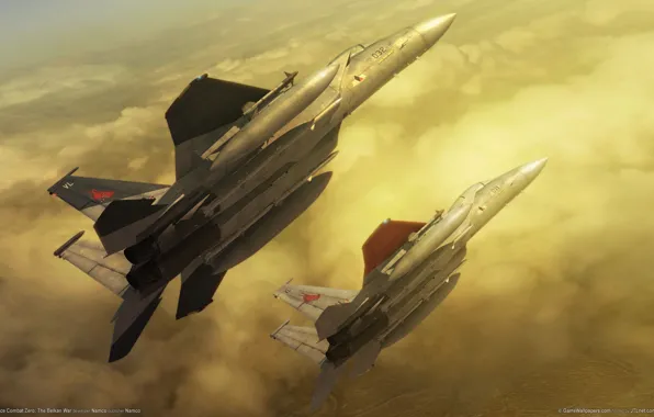 Clouds, flight, the plane, fighters, zero the belkan war, ace combat