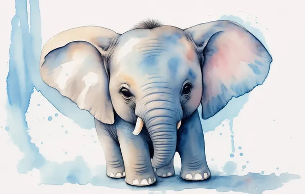 Figure, elephant, cute, cub, baby, elephant, cute, elephant