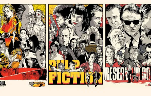 Picture Kill Bill, Reservoir Dogs, Tarantino, Kill Bill, Pulp Fiction, Pulp Fiction, Reservoir dogs