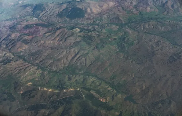 Road, flight, mountains, planet, valley, Earth, gorge