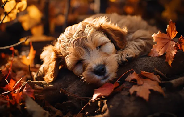 Autumn, leaves, light, branches, nature, Park, foliage, sleep