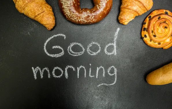 Picture donuts, cakes, good morning, croissants, growing