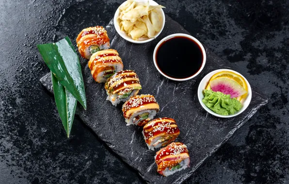 Photo, Sushi, Food, Soy sauce