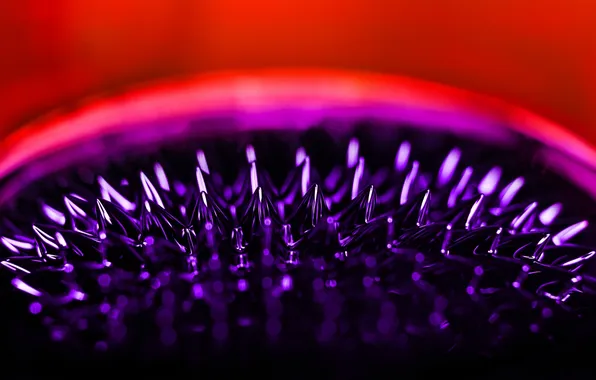 Purple, macro, Ferromagnetic fluid