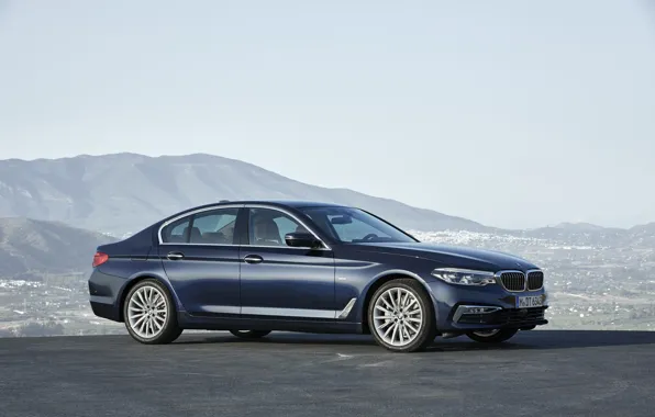 Picture the sky, mountains, BMW, sedan, Playground, xDrive, 530d, Luxury Line