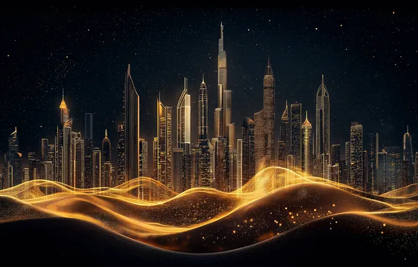 Dubai, The SKY, SAND, UAE, NIGHT, STARS, HOME, SKYSCRAPERS