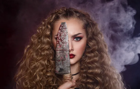Pretty, knife, Make up, Dmitry Spivak