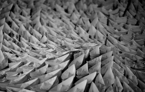 Picture paper, ships, origami