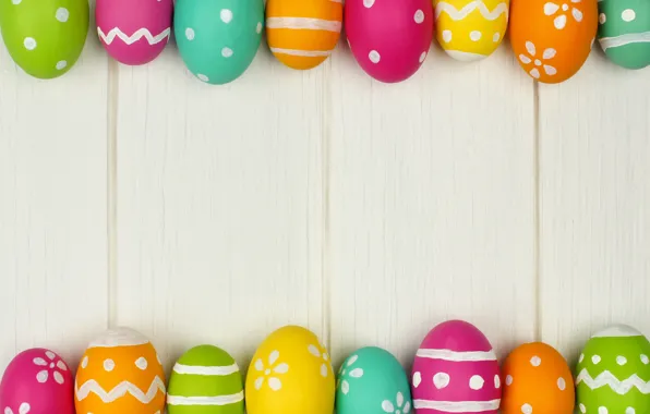 Eggs, spring, colorful, Easter, happy, wood, spring, Easter