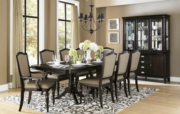 Style, room, Villa, interior, dining room