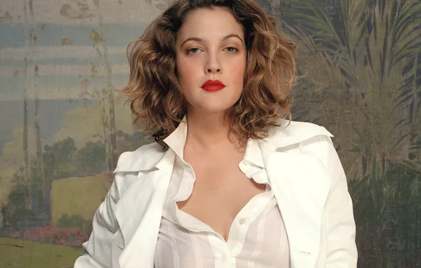 Picture look, face, model, actress, Drew Barrymore