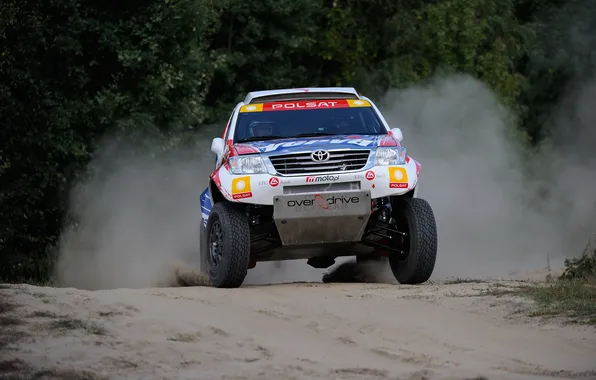 Picture Machine, Race, Toyota, Rally, Dakar, SUV, Rally, The front