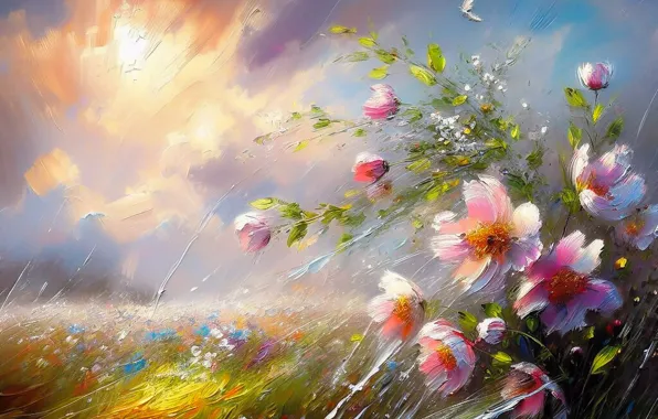 Oil, strokes, digital painting, imitation, AI art, neural network, digital painting, the art of artificial …