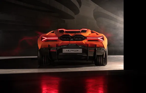Lamborghini, back, Lamborghini, exhaust pipe, hybrid supercar, Stir, Lamborghini Scrambled, aggressive design
