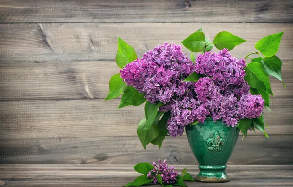 Bouquet, vase, lilac