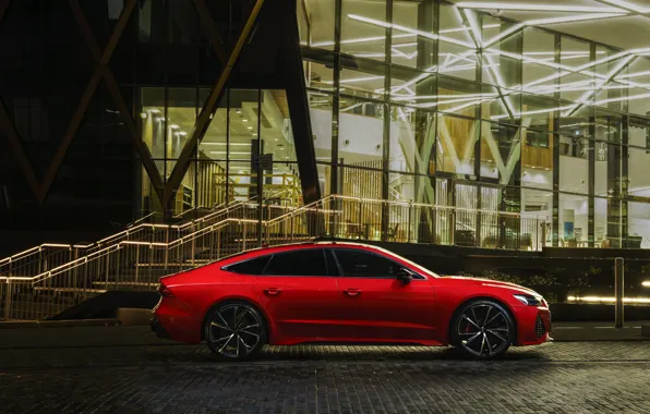 Audi, side view, RS 7, 2020, UK version, RS7 Sportback