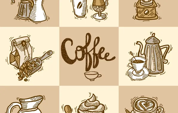 Texture, coffee, decorative