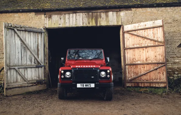 Picture roof, red, earth, moss, gate, SUV, Land Rover, 2018