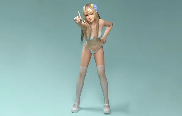 Girl, sexy, cleavage, thighhighs, long hair, boobs, anime, beautiful