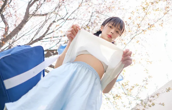 Beautiful, Asian, Model, Tree, Woman, Cute, Pretty, Sunlight