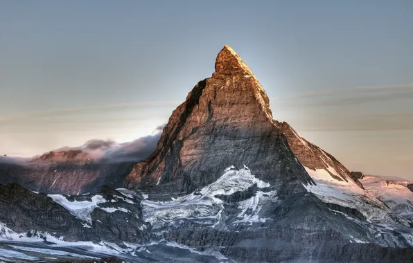 Snow, mountain, Switzerland, top, Matterhorn