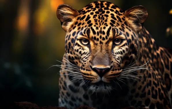 Look, face, nature, pose, Jaguar, AI art, neural network
