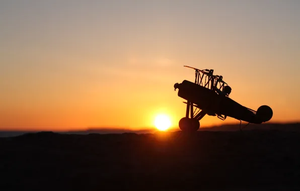 Picture the sky, sunset, the plane