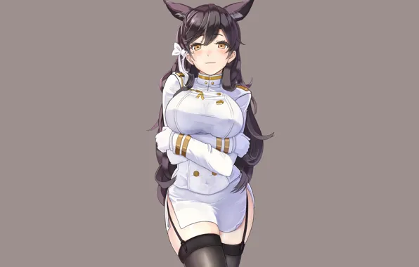 Girl, sexy, thighhighs, long hair, dress, anime, beautiful, pretty