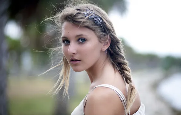 Girl, background, portrait