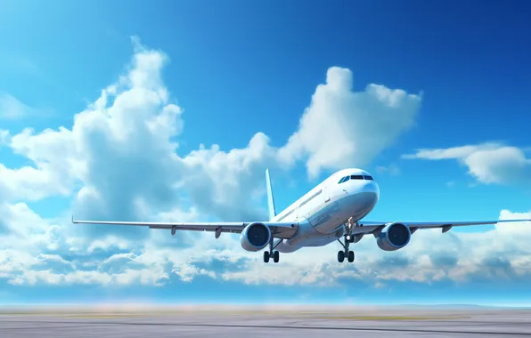Flight, aviation, the plane, technique, AI art, neural network