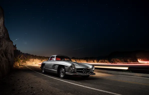 Picture Mercedes-Benz, vintage, retro, 300SL, sports car, Mercedes-Benz 300 SL, Gullwing