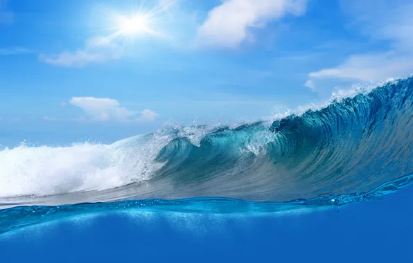 Sea, water, the ocean, wave, sky, sea, ocean, blue
