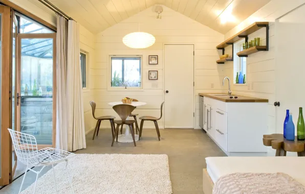 Interior, kitchen, retro style, dining room, Sourdough Home, by Pearson Design Group