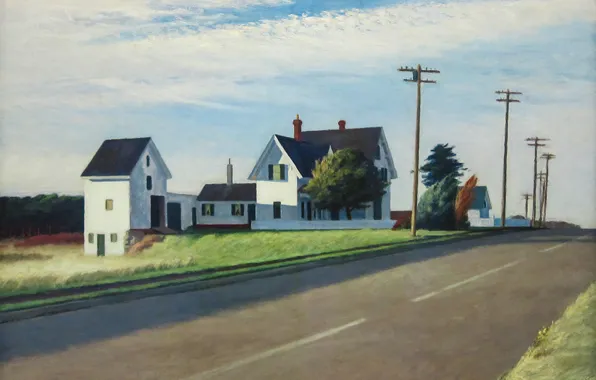 Picture Edward Hopper, 1941, Route 6, Eastham