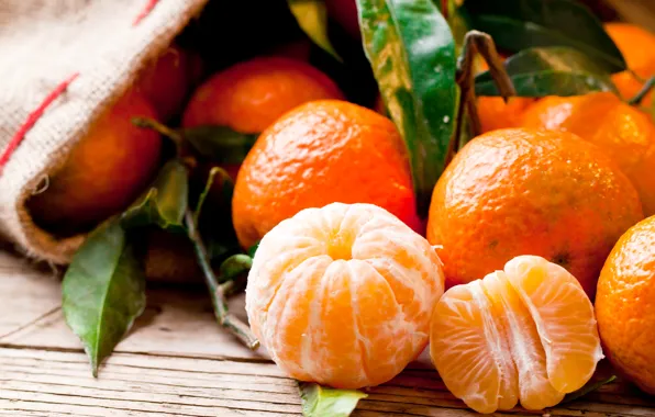 Picture close-up, fruit, orange, tangerines, citrus