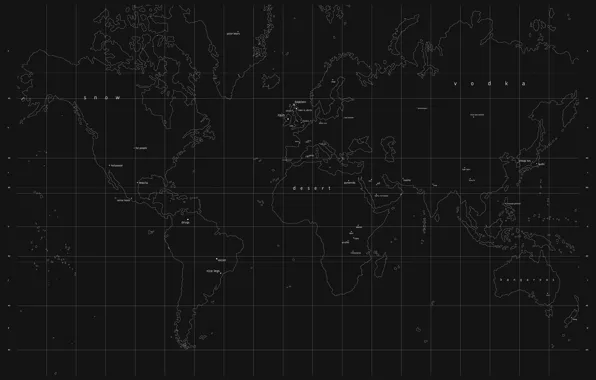 Black, the world, map