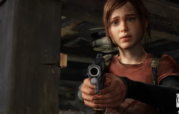 Girl, gun, weapons, art, The Last of Us, one of us